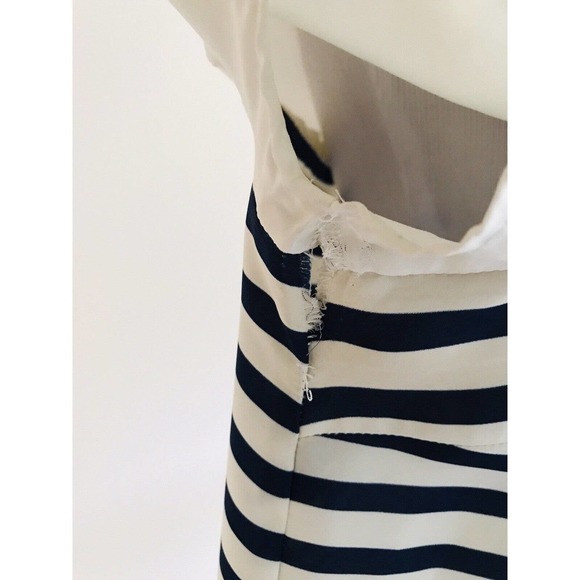 Anthropologie | Maeve Jewel Collar Women SM White Red Striped Top Short Sleeve - Picture 8 of 10